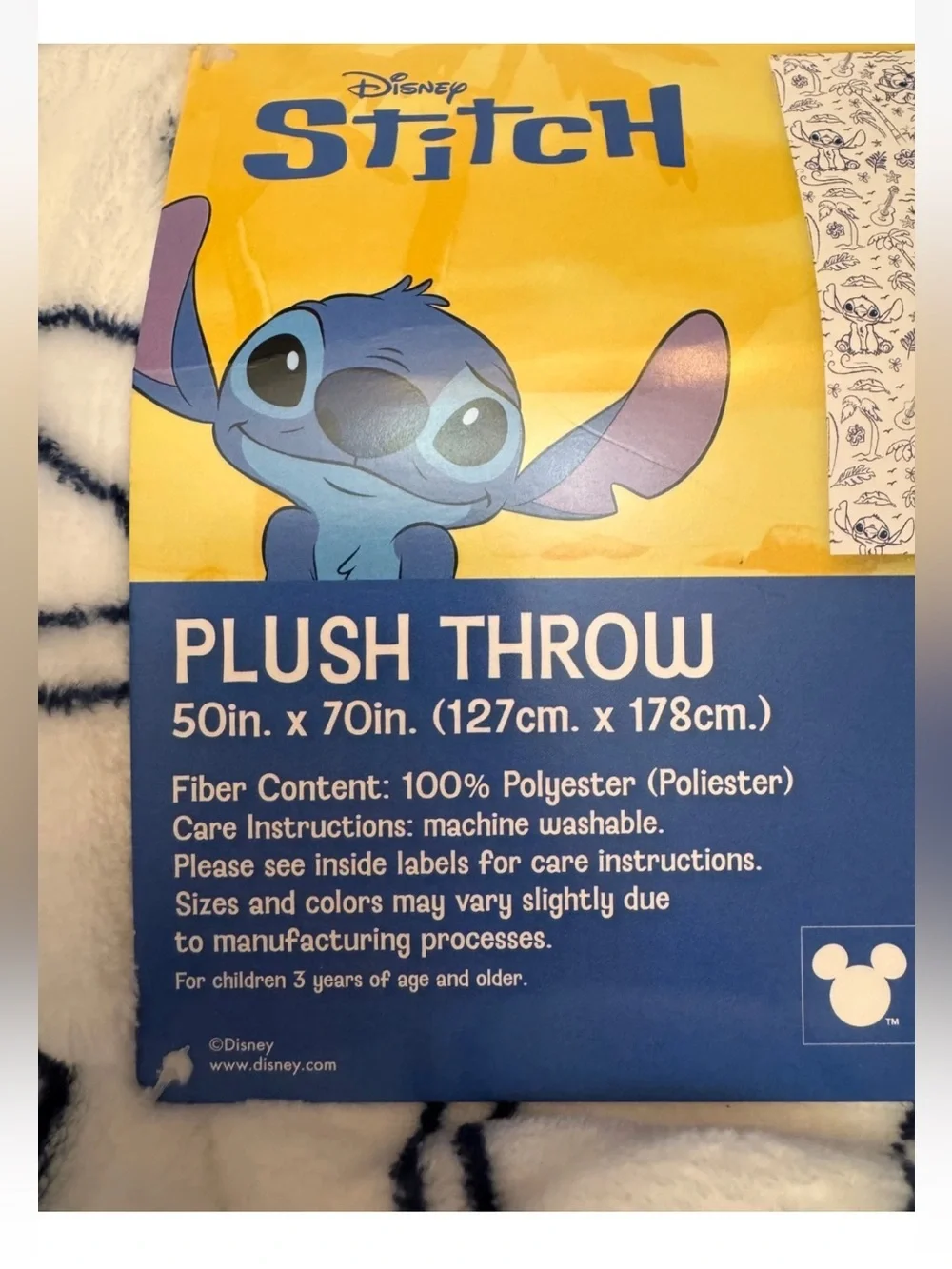 Disney Stitch Super Plush Outline Blanket